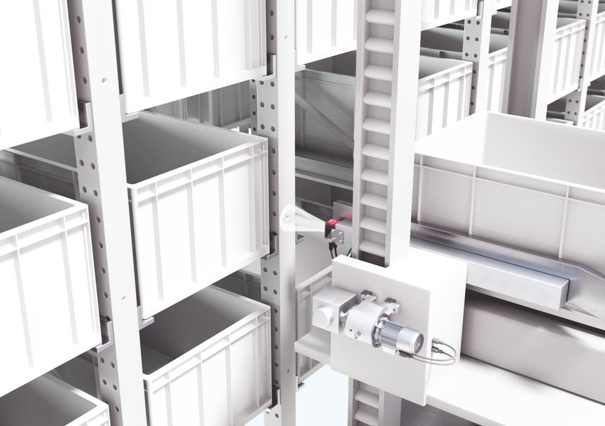 Always in front of the right rack: Less downtime for compartment fine positioning with camera-based positioning sensors